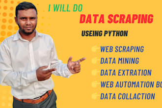 do python web scraping, data scraping, data mining, web scraper,data extraction
