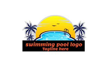 design high quality pool and spa logo with free source file
