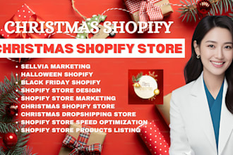 christmas shopify store, do sellvia marketing, christmas card, christmas flyer
