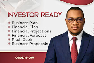 prepare financial projections, business plan, forecasts and pitch deck
