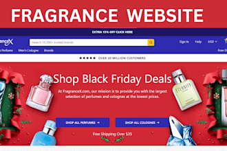 design perfume shopify store fragrance deodorant cosmetics website