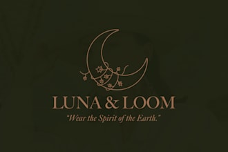 do boho and botanical logo design with a custom brand kit