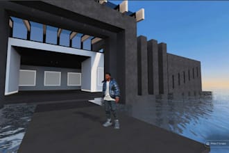 design a custom 3d environment for decentraland and spatialio