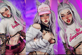 do vrchat avatar furry avatar vrc character 3d model vtuber model nsfw fursonal