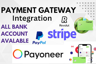 payment gateway and bank account paypal stripe etc
