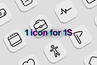 design 1 custom icon for 1 dollar