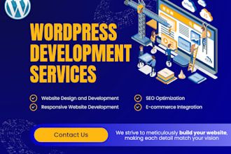 create wordpress website, redesign wordpress, ecommerce website