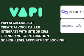 create ai chatbot, ai voice caller using vapi, bland, synthflow gohighlevel ai