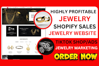 jewelry website klaviyo email marketing tiktok shop jewelry shopify marketing