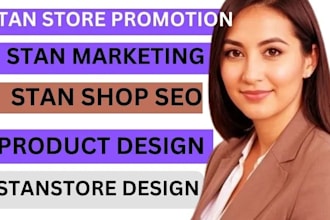 setup stan store, digital products design, stan store marketing or promotion