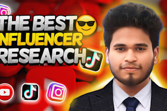 find instagram, tiktok, youtube influencer research and outreach leads