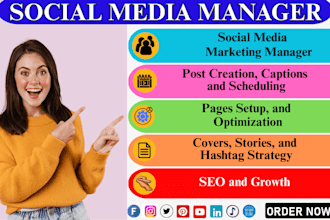 your social media marketing manager and content strategy