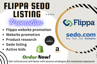 promote your flippa sedo listing flippa marketing flippa listing to get bids