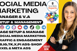 be shopify social media marketing manager meta ads expert content creator seo va