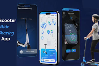 build e scooter app, e bike rental and ride sharing app with latest features