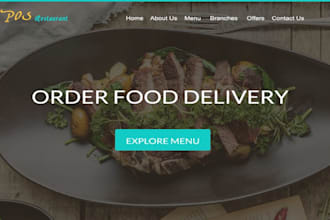 create a restaurant website with online ordering system