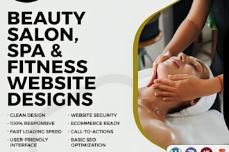 design responsive medical spa website, botox med spa hair extension beauty salon