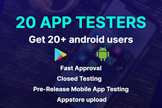 conduct closed testing of your android app with 20 testers on google play