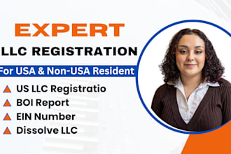 do US llc registration, ein number, boi report, itin, c and s corp, dissolve llc