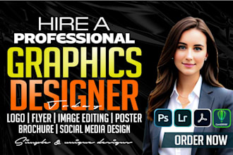 be your graphic designer in photoshop, coreldraw, canva etc