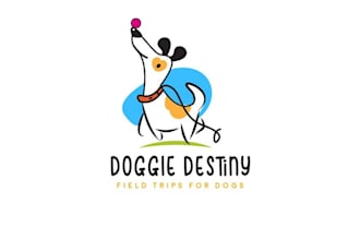 design fun incorporating dogs outdoors logo