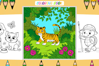 create custom coloring book pages for kids and adults