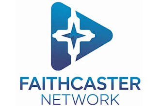 make minimalist faith caster network logo