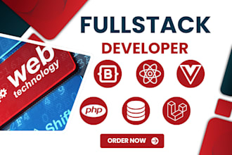 build full stack web apps with PHP, laravel, codeigniter, react, vue, wordpress