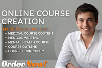 create online course content course creation medical online course mental health
