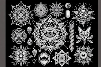 make quick geometric unique tattoo design for you