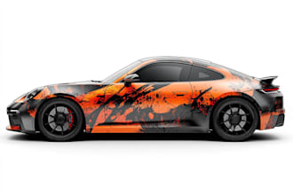create car, van, truck, trailer vehicle wrap design
