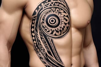 create a profesional tribal tattoo design