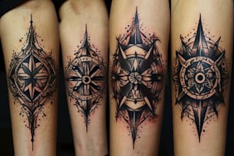 create a traditional or old school style tattoo design