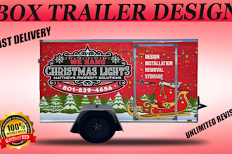 do box trailer wrap design,long trailer wrap design,vehicle wrap design,van wrap