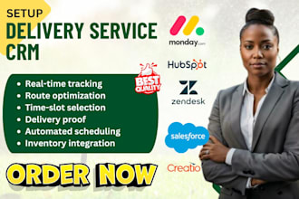 setup delivery service CRM b2b delivery food delivery logistics service CRM