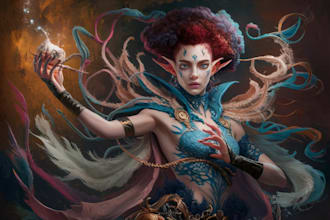 make your fantasy character portrait in my style