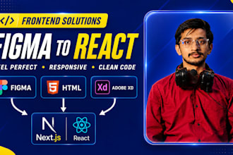 convert figma, PSD, or HTML to a react or nextjs website