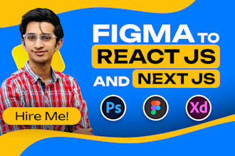 convert figma to react and figma to next js using tailwind CSS