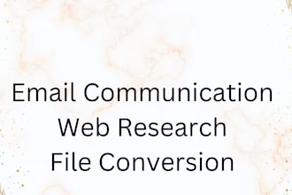 do email communication,web research