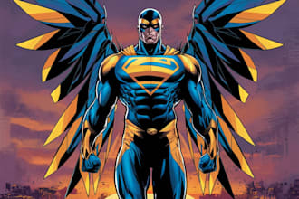 draw your superhero character in comic style