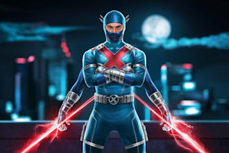 draw a cool comic book superhero