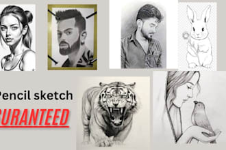draw realistic pencil sketch of you