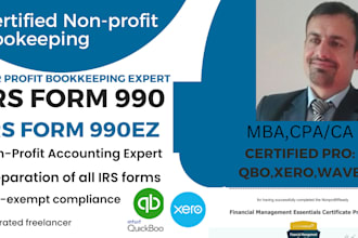 do nonprofit bookkeeping with quickbooks and irs form 990 tax returns
