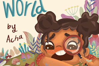 draw colourful digital hand drawn children story books and covers