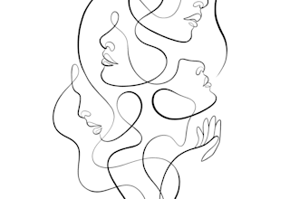 draw feminine and elegant custom line art design in 24 hours