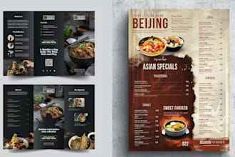 do an amazing menu design for your restaurant, cafe or food truck