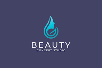 design feminine braid cosmetic fashion beauty luxury logo