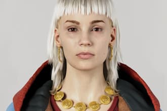 do hyper realistic 3d cgi character, 3d metahuman and rig for games and films