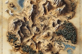 do a world fantasy map design