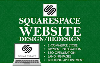 build squarespace website design or do squarespace website redesign
